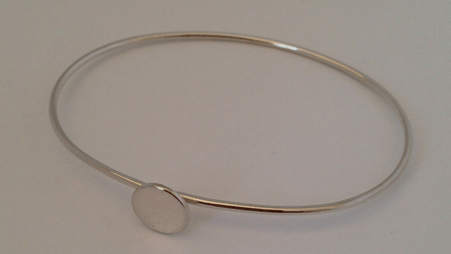 Bracciale filo tondo argento